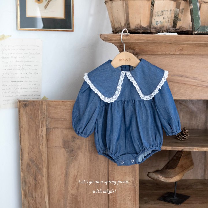 Mkids - Korean Baby Fashion - #smilingbaby - Bebe Rosé Denim Suit