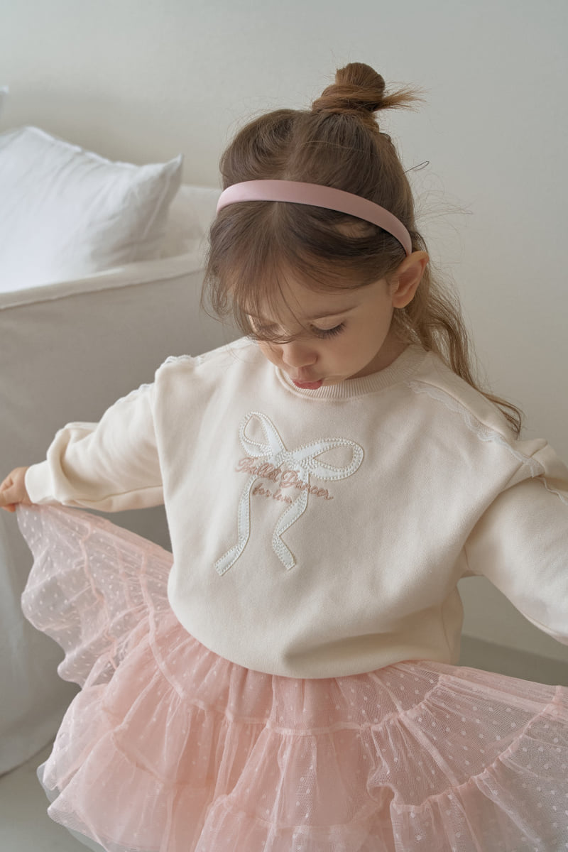 Momo Ann - Korean Children Fashion - #childofig - Ribbon Sweatshirt - 4