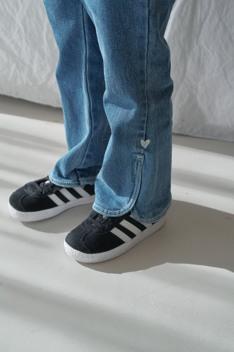 Momo Ann - Korean Children Fashion - #childrensboutique - Denim Bootcut Pants - 4