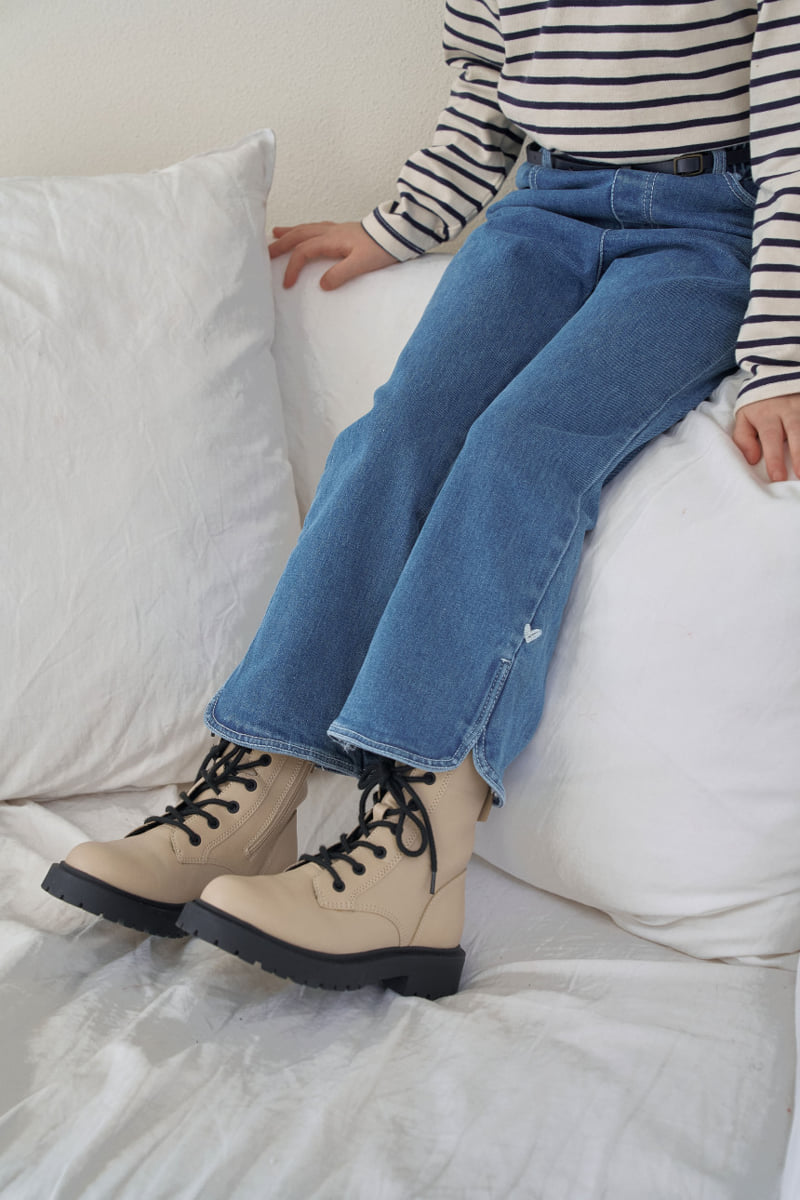 Momo Ann - Korean Children Fashion - #discoveringself - Denim Bootcut Pants - 5