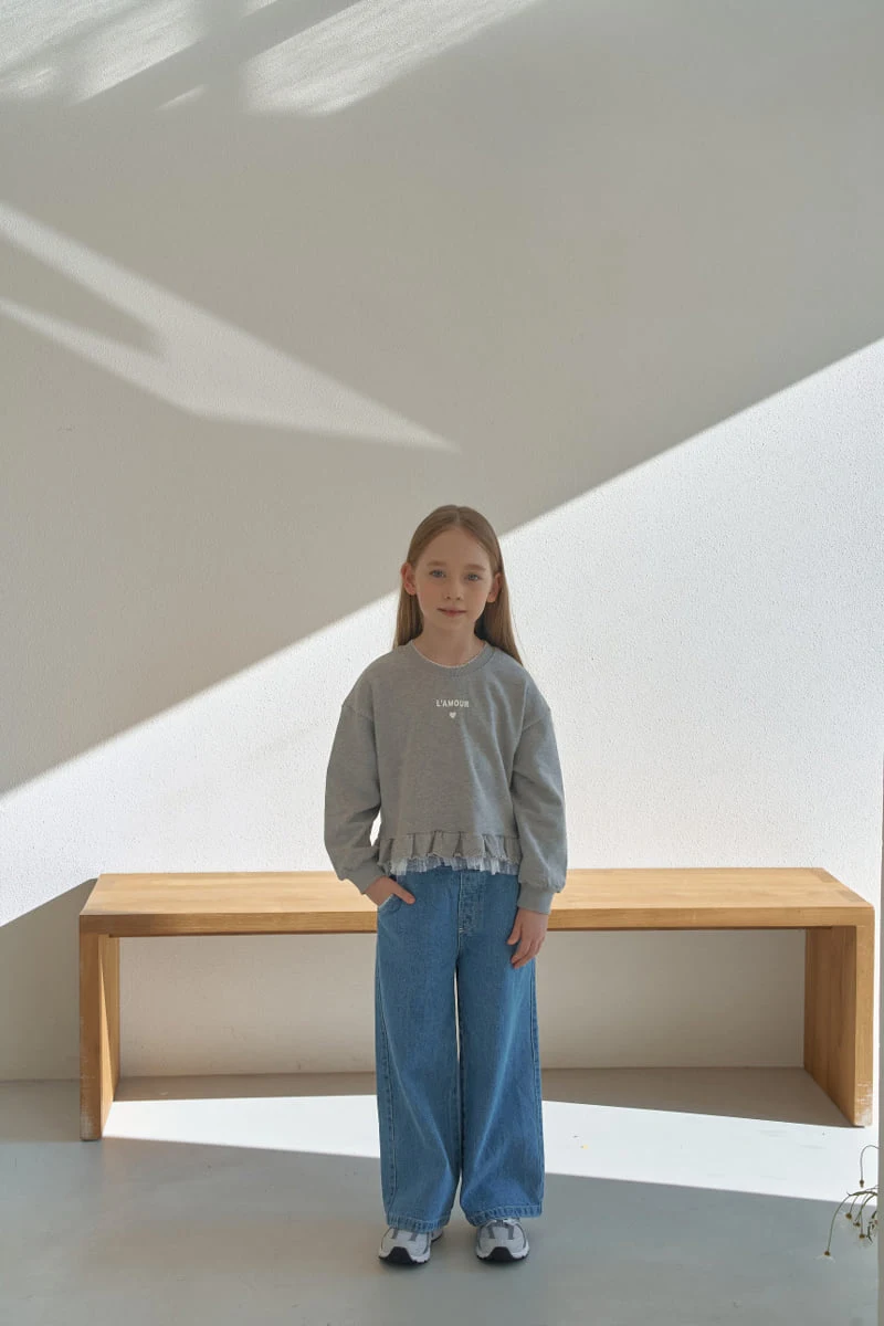 Momo Ann - Korean Children Fashion - #discoveringself - Frill Sweatshirt - 3