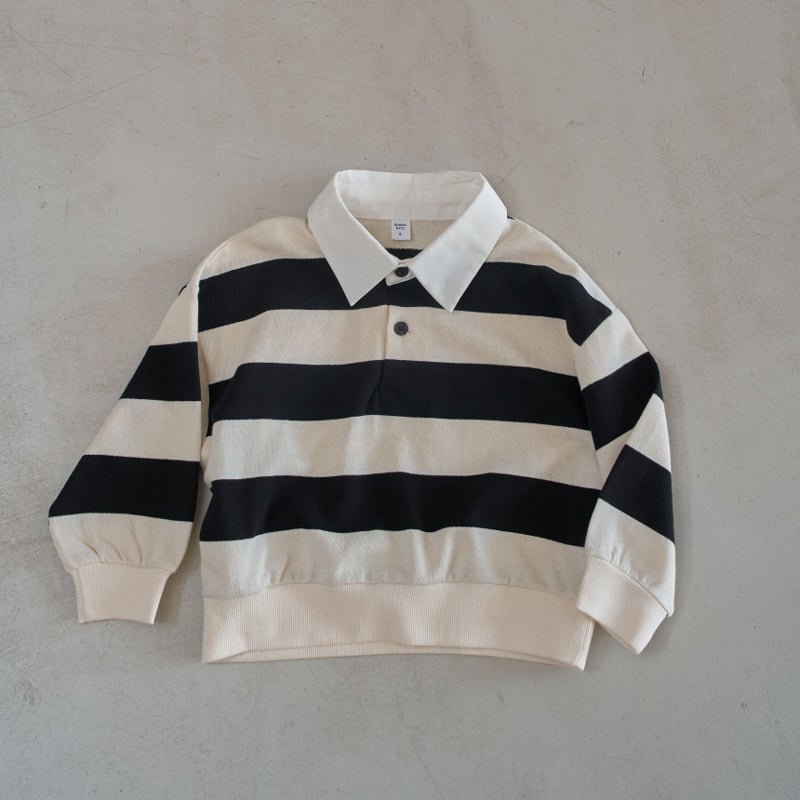 Momo Ann - Korean Children Fashion - #fashionkids - Polo Collar Sweatshirt - 11