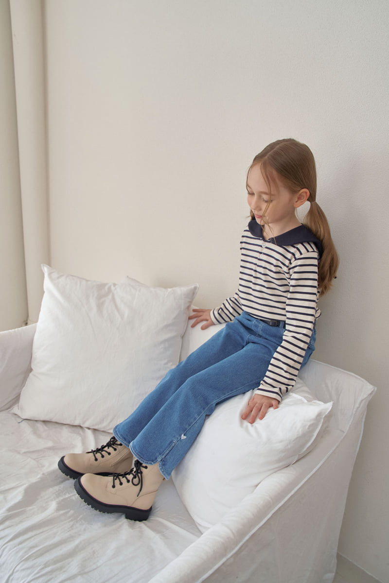 Momo Ann - Korean Children Fashion - #fashionkids - Denim Bootcut Pants - 6