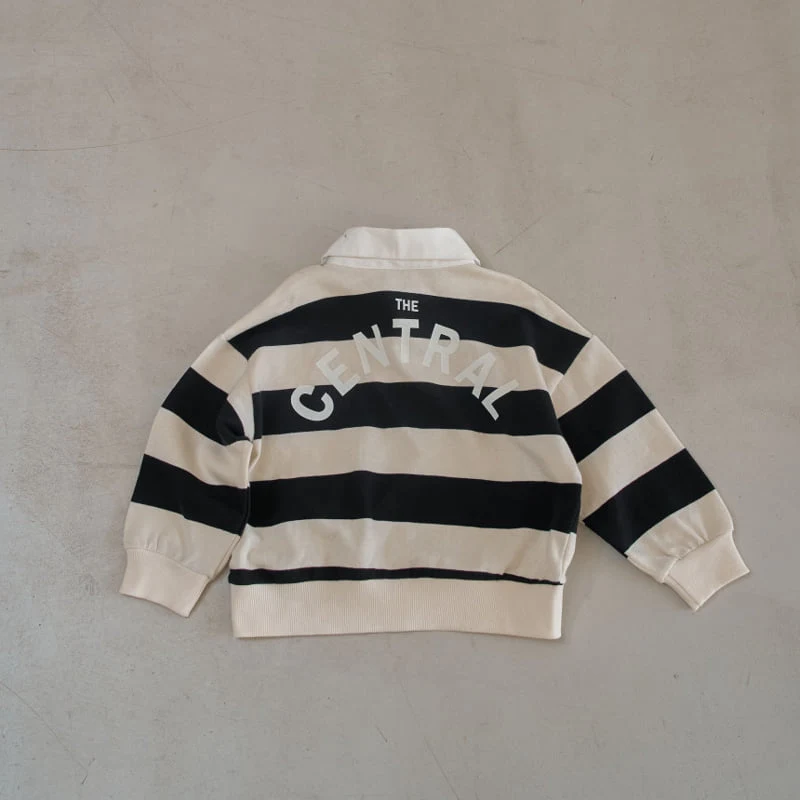 Momo Ann - Korean Children Fashion - #kidsshorts - Polo Collar Sweatshirt - 12