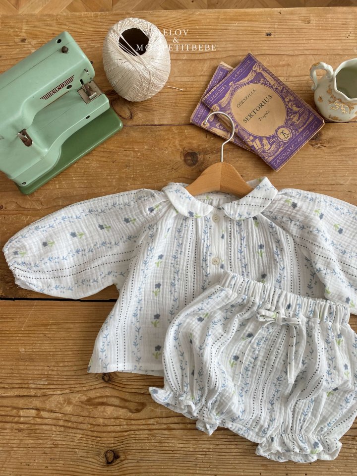 Mon Petit Bebe - Korean Baby Fashion - #babyboutique - Bebe Ariel Collar Set - 11