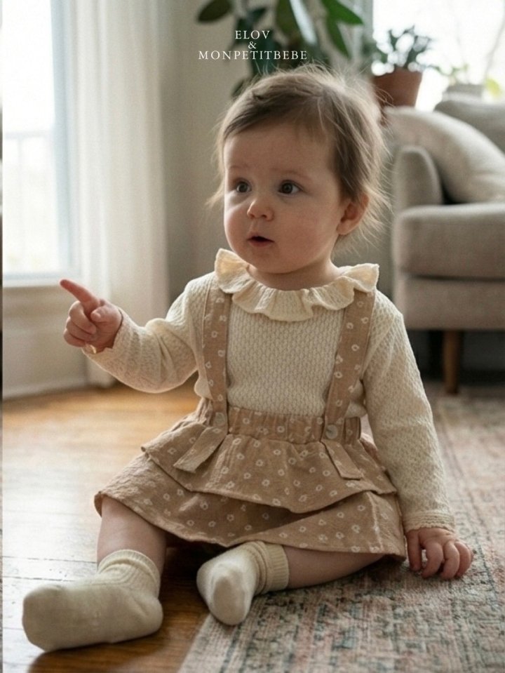 Mon Petit Bebe - Korean Baby Fashion - #babyboutiqueclothing - Bebe Elise Cancan Suit - 3