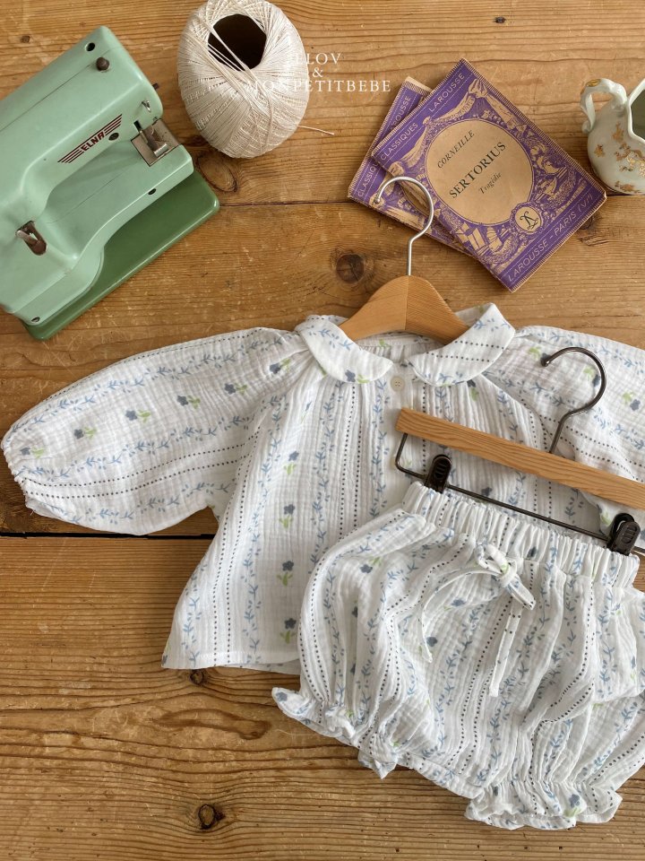 Mon Petit Bebe - Korean Baby Fashion - #babyboutiqueclothing - Bebe Ariel Collar Set - 12