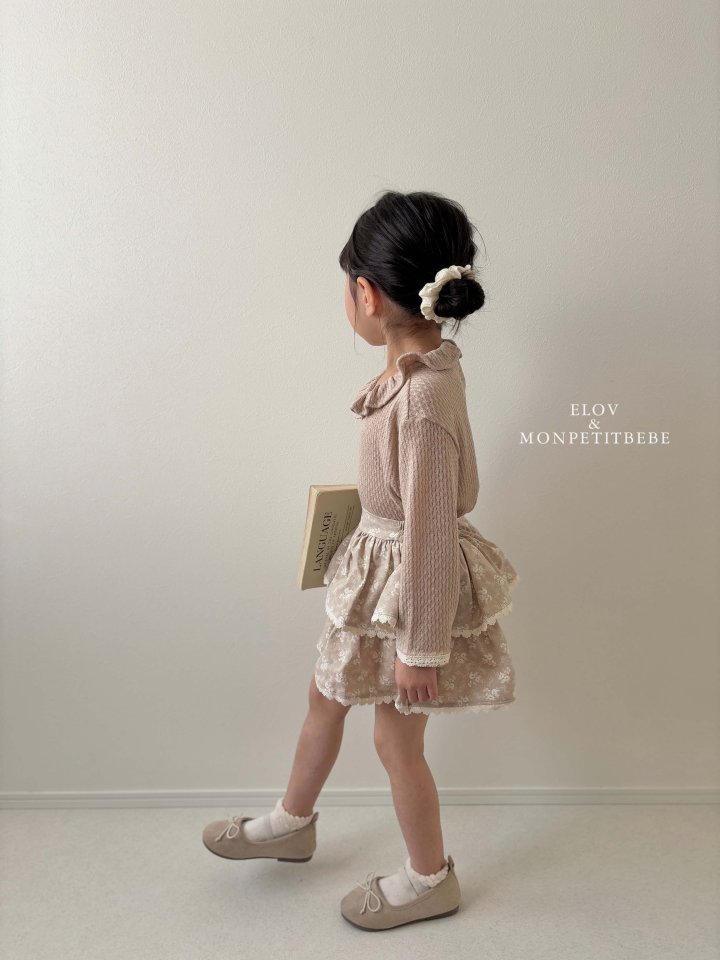 Mon Petit Bebe - Korean Baby Fashion - #babyootd - Elba Frill Tee - 5