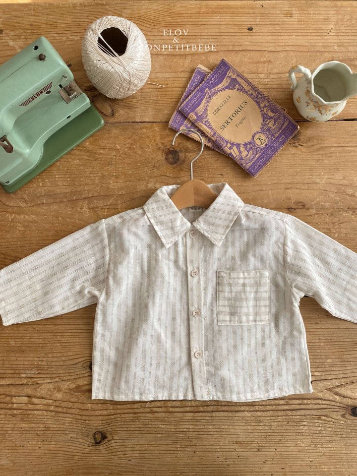 Mon Petit Bebe - Korean Baby Fashion - #babyootd - Maren Stripe Shirt - 3