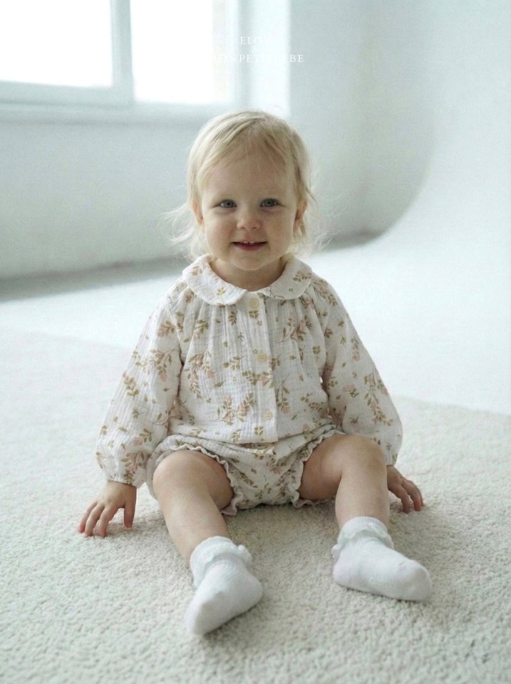 Mon Petit Bebe - Korean Baby Fashion - #babyoninstagram - Bebe Ariel Collar Set - 4