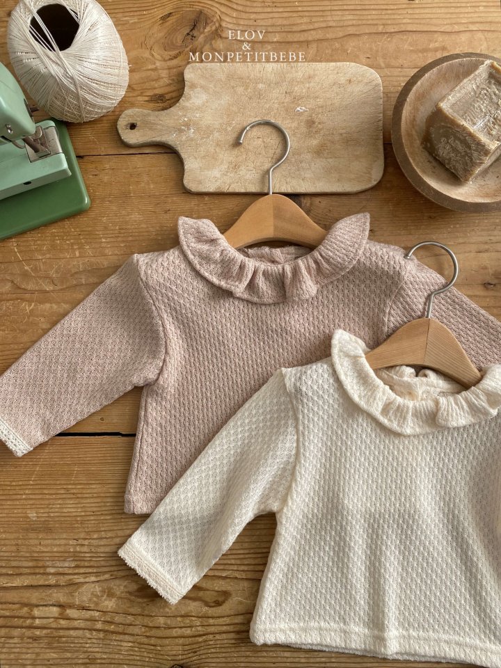 Mon Petit Bebe - Korean Baby Fashion - #babyoutfit - Elba Frill Tee - 6
