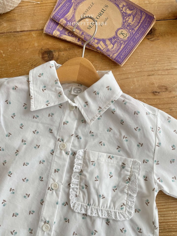 Mon Petit Bebe - Korean Baby Fashion - #babyoutfit - Floral Shirt - 5