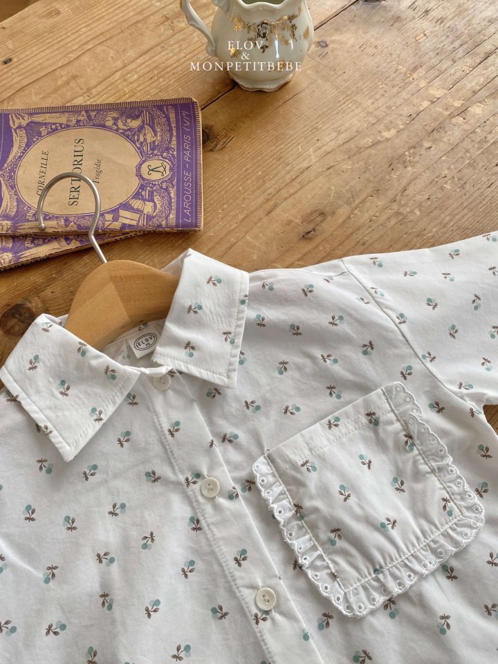 Mon Petit Bebe - Korean Baby Fashion - #babyoutfit - Floral Shirt - 6