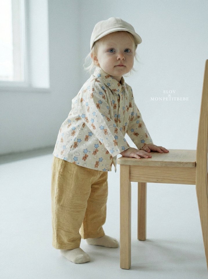 Mon Petit Bebe - Korean Baby Fashion - #babyoutfit - Teddy Tee - 4
