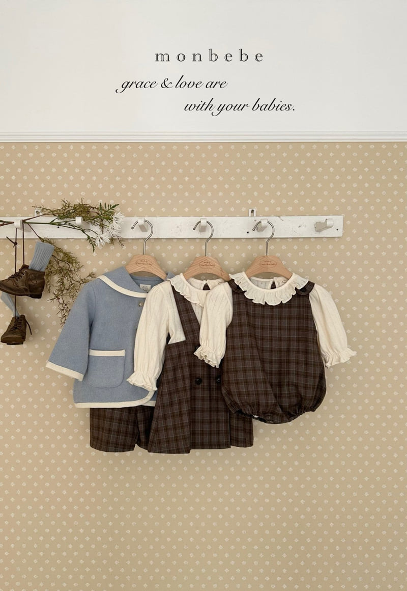 Monbebe - Korean Baby Fashion - #babyboutique - Romy Check Suit - 7