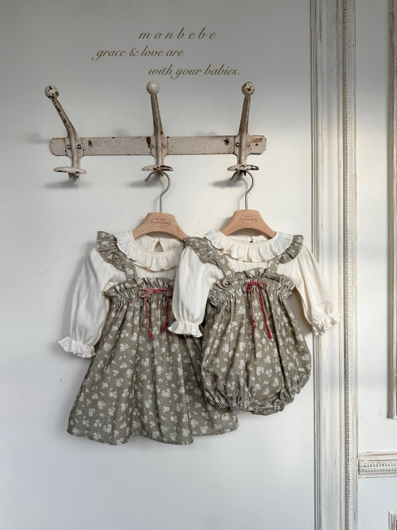 Monbebe - Korean Baby Fashion - #babyboutiqueclothing - Flower Frill One-piece - 8