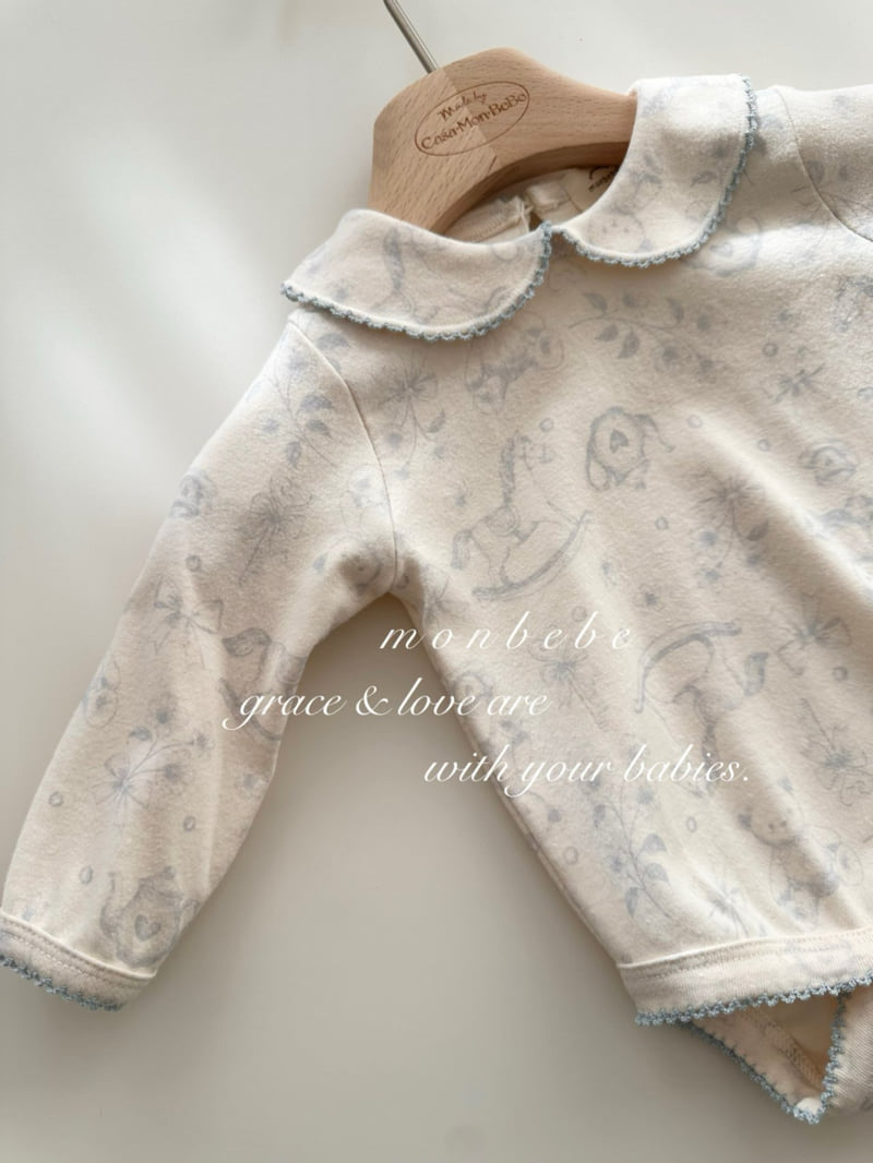 Monbebe - Korean Baby Fashion - #babyboutiqueclothing - Printed Collar Suit - 6