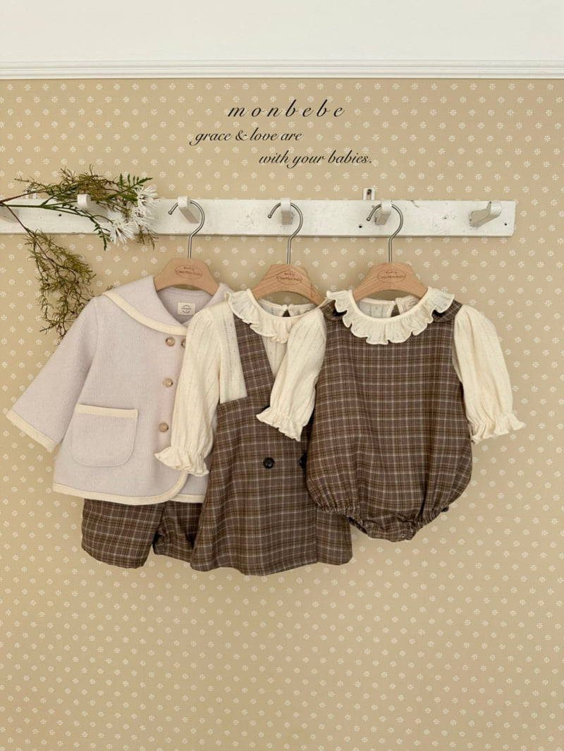 Monbebe - Korean Baby Fashion - #babyclothing - Romy Check Suit - 9