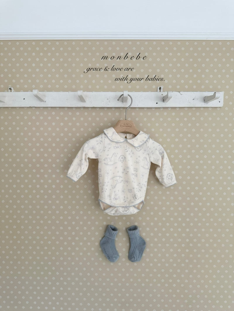 Monbebe - Korean Baby Fashion - #babyfashion - Printed Collar Suit - 8