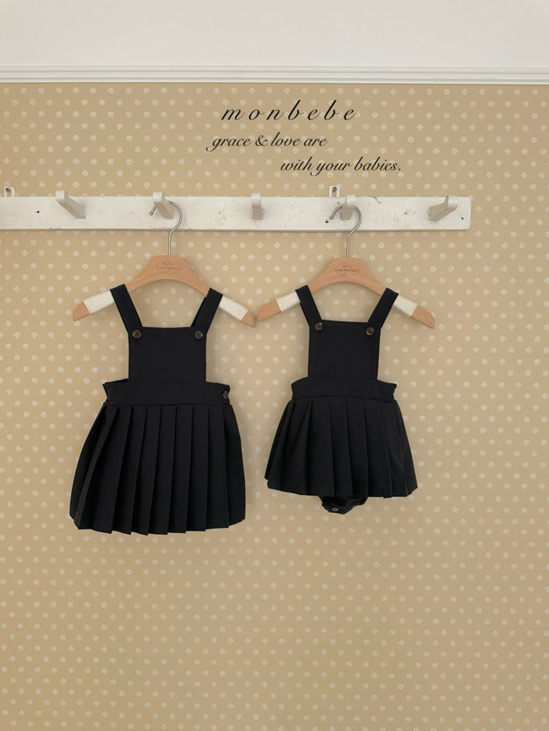 Monbebe - Korean Baby Fashion - #babyfashion - Emma Pleated Suspender Skirt