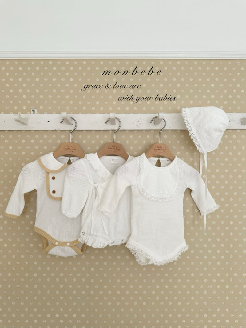 Monbebe - Korean Baby Fashion - #babygirlfashion - Boy Bib Waffle Suit - 10