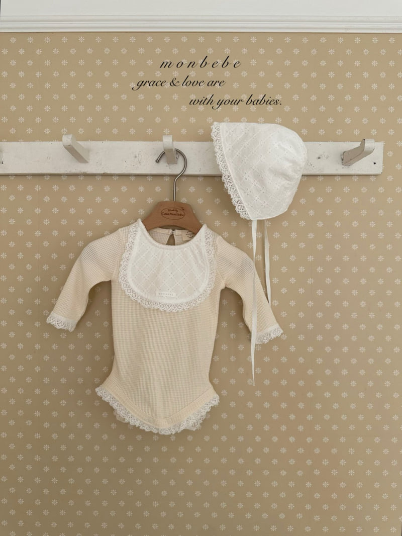 Monbebe - Korean Baby Fashion - #babygirlfashion - Bebe Lace Bonnet - 5