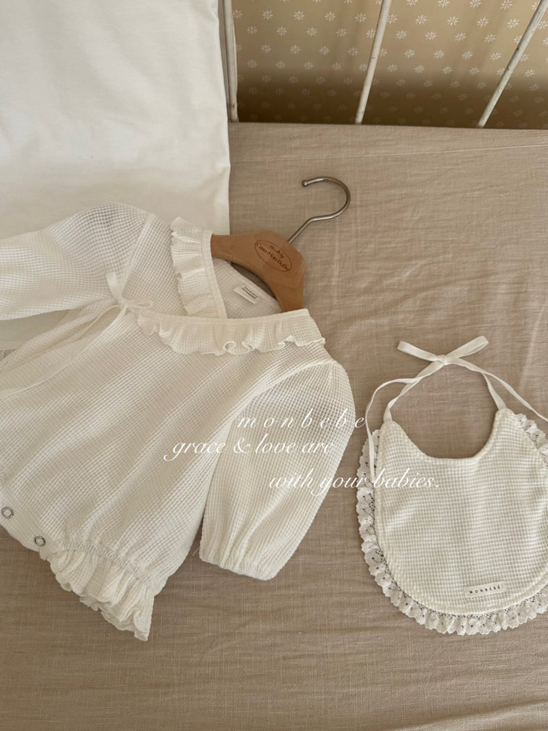 Monbebe - Korean Baby Fashion - #babylifestyle - Waffle Wrap Suit - 5