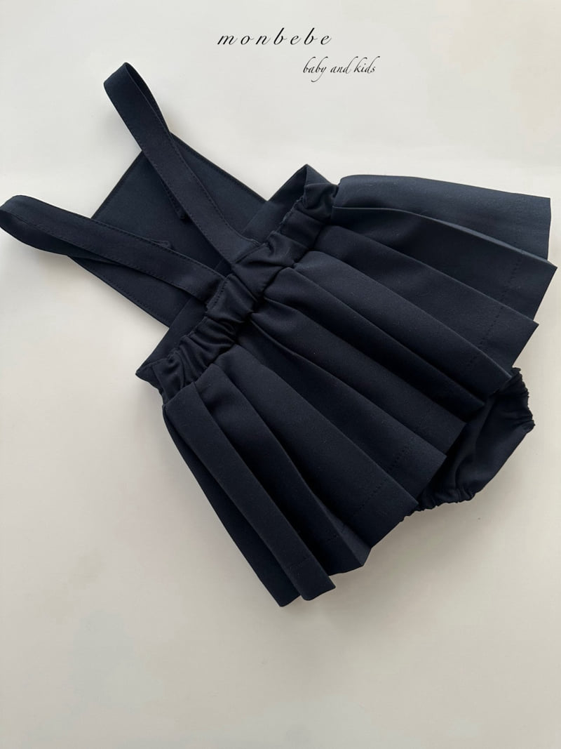 Monbebe - Korean Baby Fashion - #babylifestyle - Emma Pleated Suspender Suit - 3