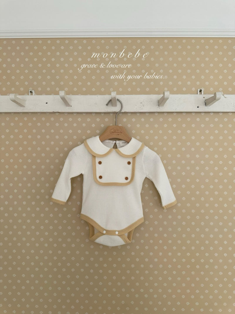Monbebe - Korean Baby Fashion - #babylifestyle - Boy Bib Waffle Suit - 11