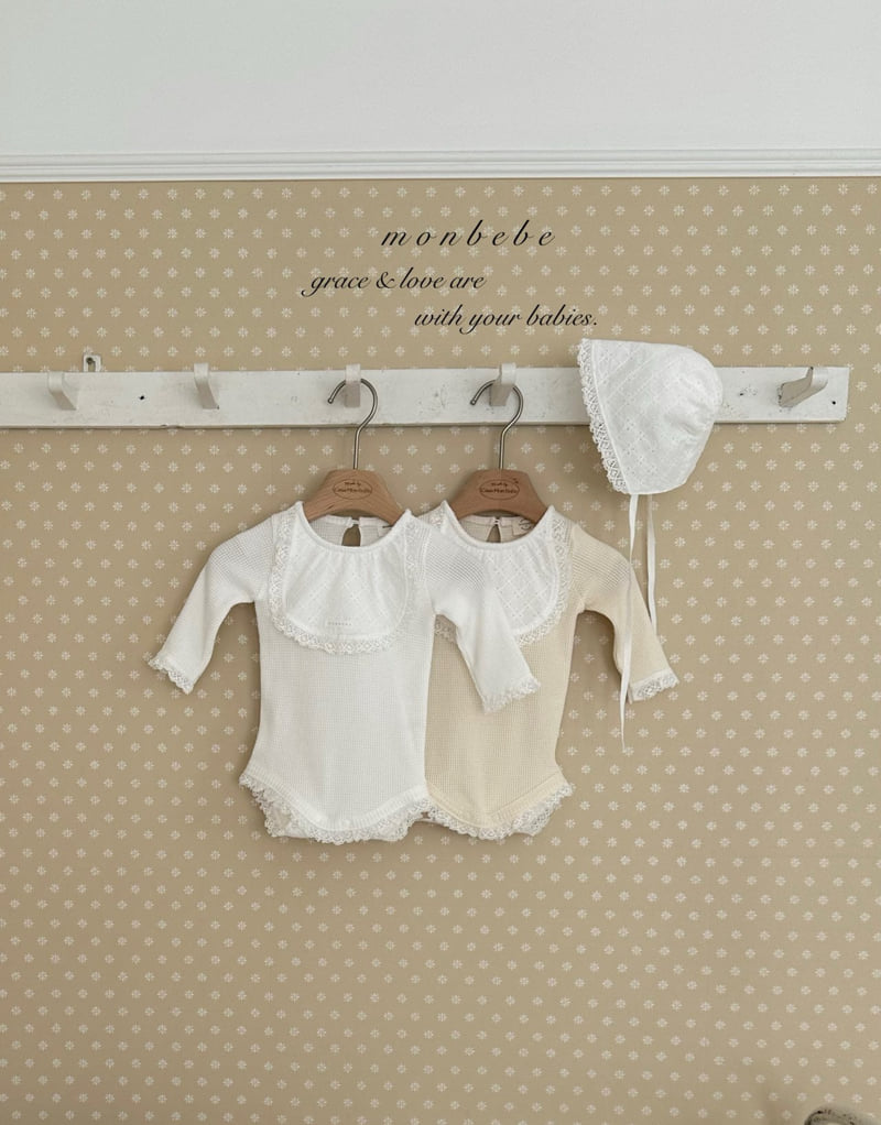 Monbebe - Korean Baby Fashion - #babylifestyle - Bebe Lace Bonnet - 6