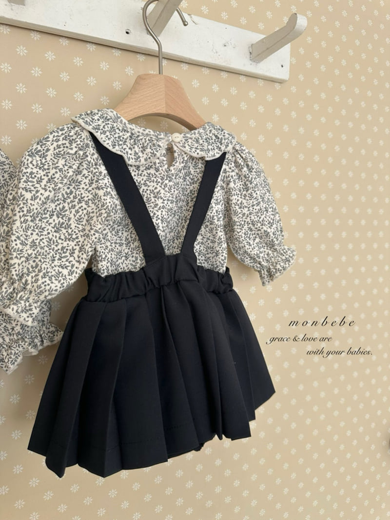 Monbebe - Korean Baby Fashion - #babyoninstagram - Emma Pleated Suspender Skirt - 5