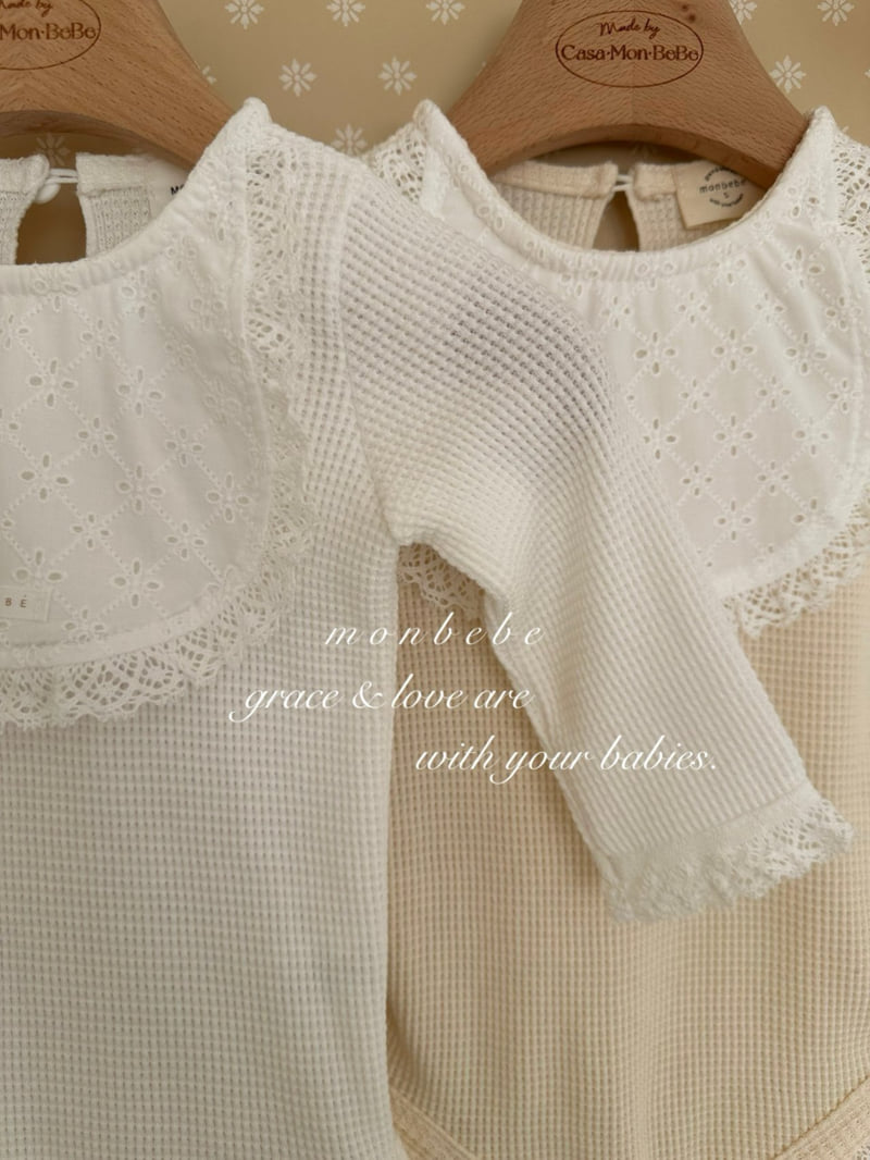 Monbebe - Korean Baby Fashion - #babyoninstagram - Bebe Bib Lace Suit - 8