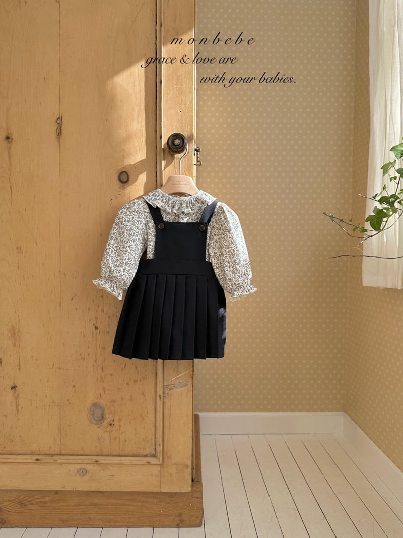 Monbebe - Korean Baby Fashion - #babyootd - Emma Pleated Suspender Skirt - 6