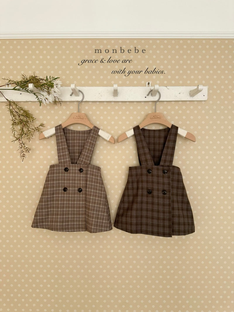 Monbebe - Korean Baby Fashion - #babyootd - Romy Check One-piece