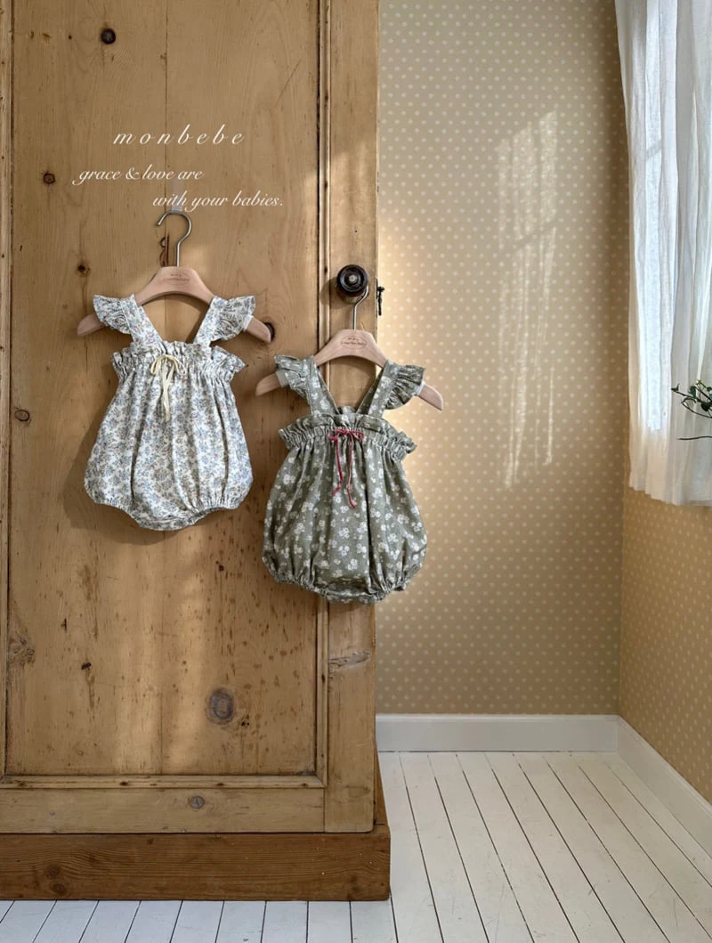 Monbebe - Korean Baby Fashion - #babyoutfit - Flower Frill Suit