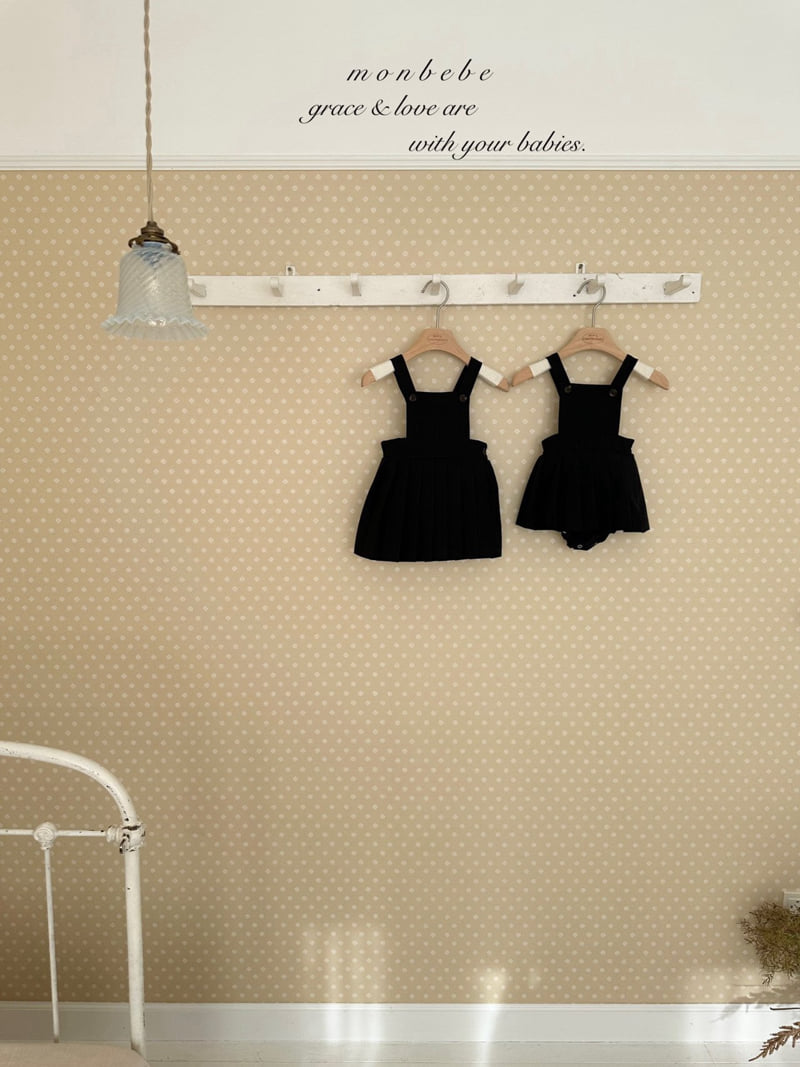 Monbebe - Korean Baby Fashion - #babyoutfit - Emma Pleated Suspender Suit - 6