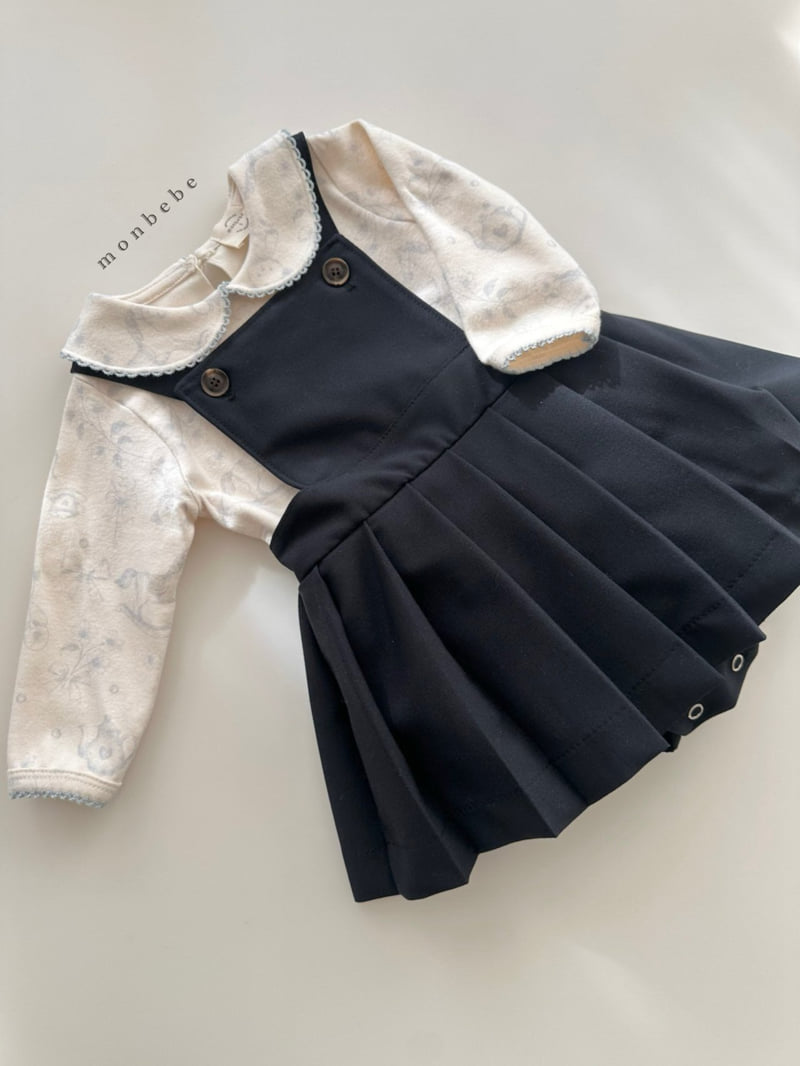 Monbebe - Korean Baby Fashion - #babyoutfit - Emma Pleated Suspender Suit - 7