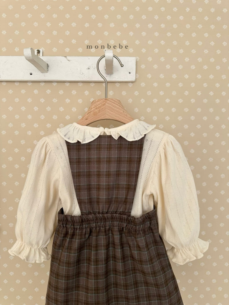 Monbebe - Korean Baby Fashion - #babyoutfit - Romy Check One-piece - 2
