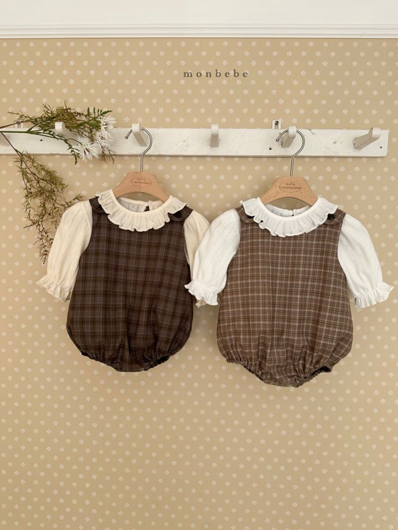 Monbebe - Korean Baby Fashion - #babyoutfit - Romy Check Suit - 2