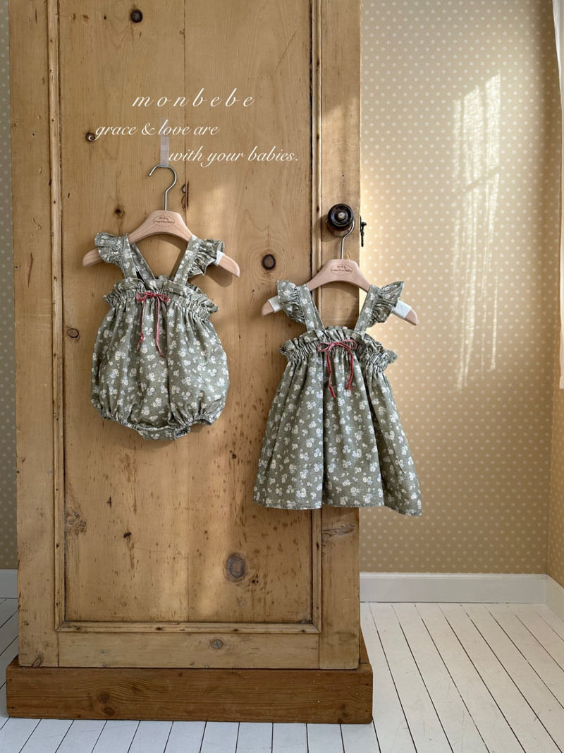 Monbebe - Korean Baby Fashion - #babywear - Flower Frill One-piece - 3