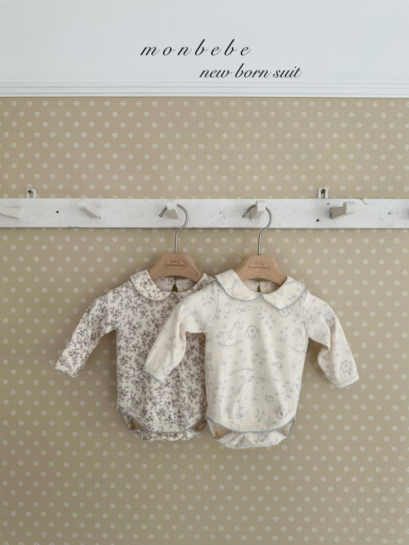 Monbebe - Korean Baby Fashion - #babywear - Printed Collar Suit