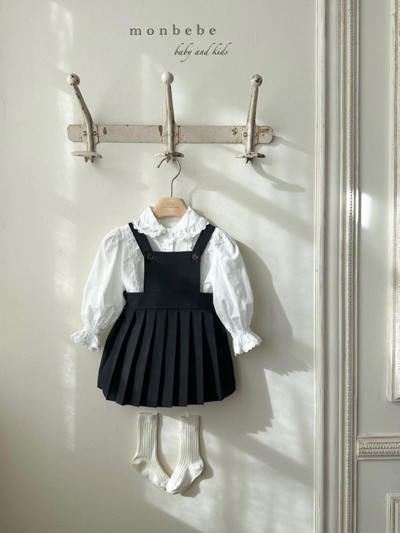 Monbebe - Korean Baby Fashion - #babywear - Emma Pleated Suspender Skirt - 9