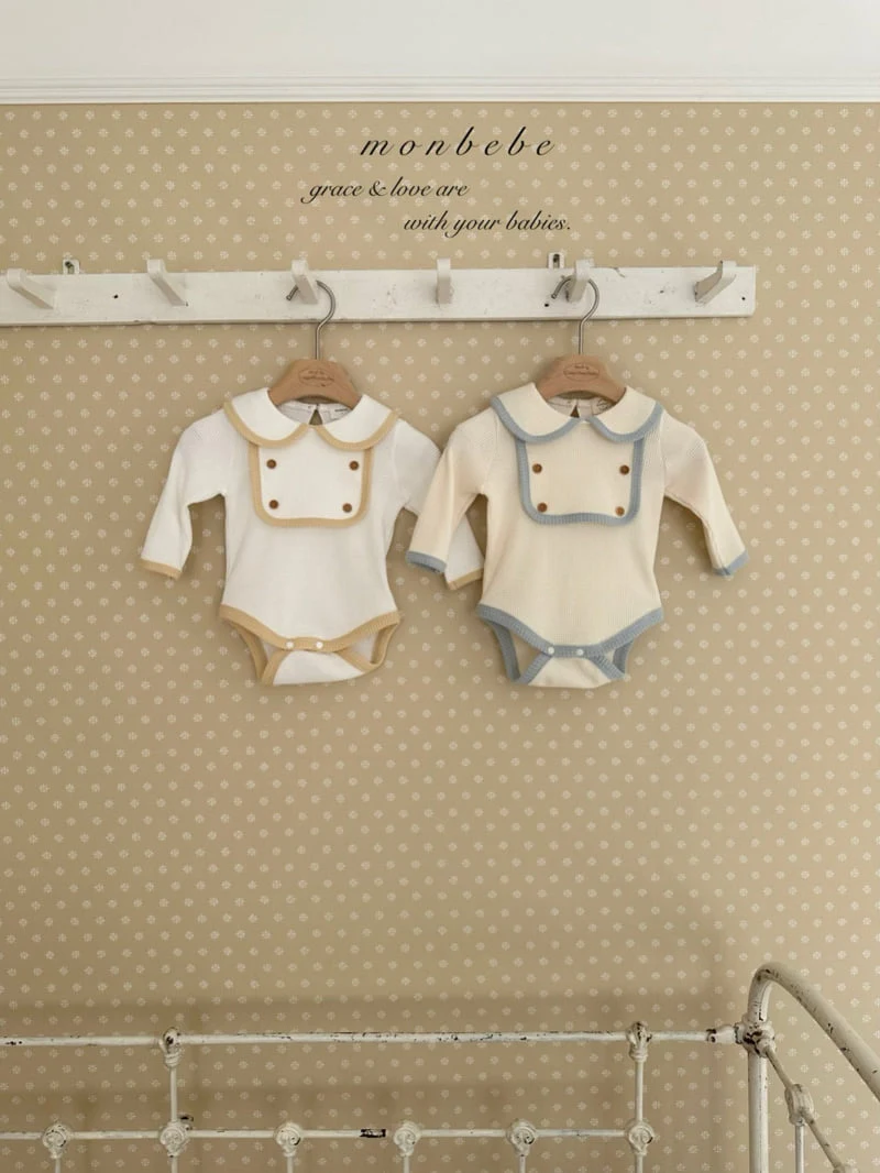 Monbebe - Korean Baby Fashion - #babywear - Boy Bib Waffle Suit