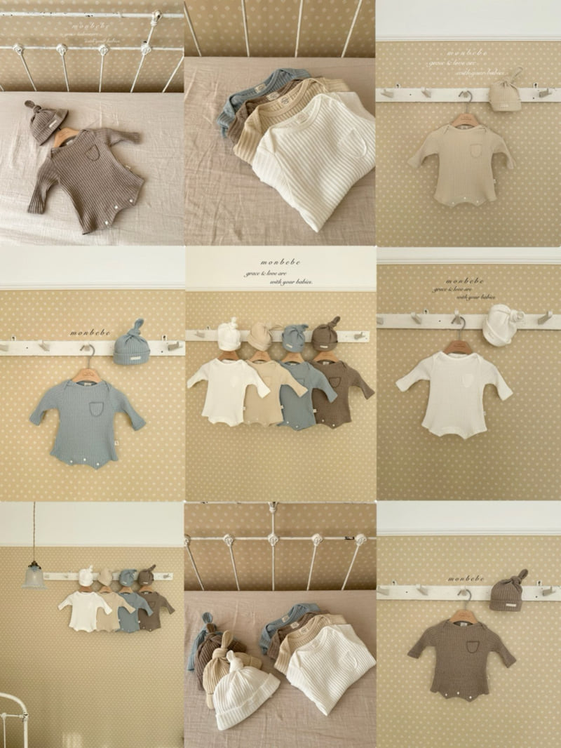 Monbebe - Korean Baby Fashion - #babywear - Leo Boy Suit Beanie Set - 2