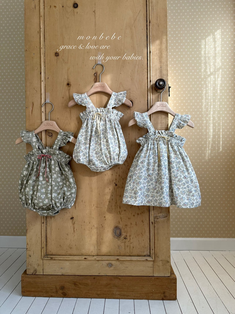 Monbebe - Korean Baby Fashion - #babywear - Flower Frill One-piece - 4