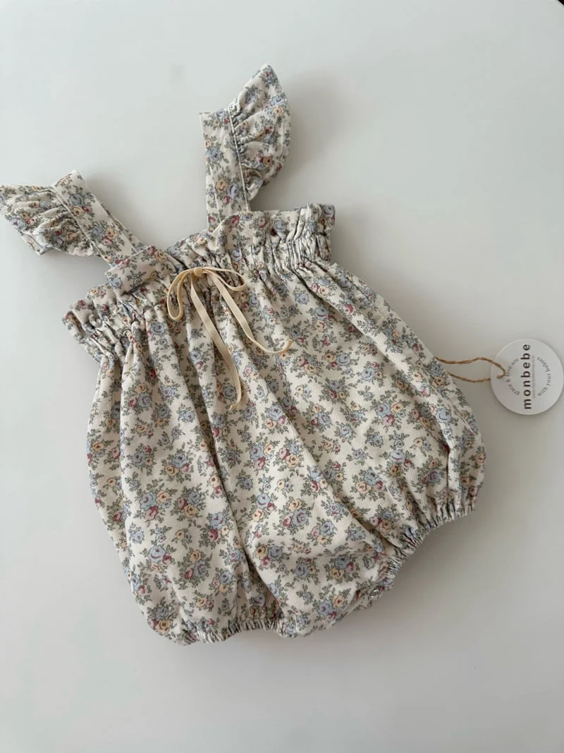 Monbebe - Korean Baby Fashion - #onlinebabyboutique - Flower Frill Suit - 3