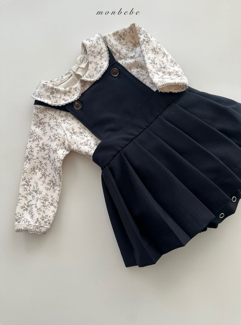 Monbebe - Korean Baby Fashion - #onlinebabyboutique - Printed Collar Suit - 2