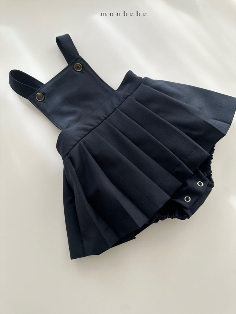 Monbebe - Korean Baby Fashion - #onlinebabyboutique - Emma Pleated Suspender Suit - 9