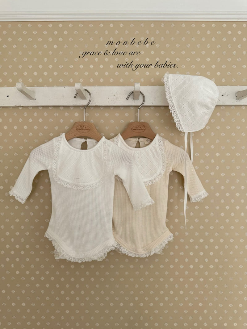 Monbebe - Korean Baby Fashion - #onlinebabyboutique - Bebe Lace Bonnet - 12
