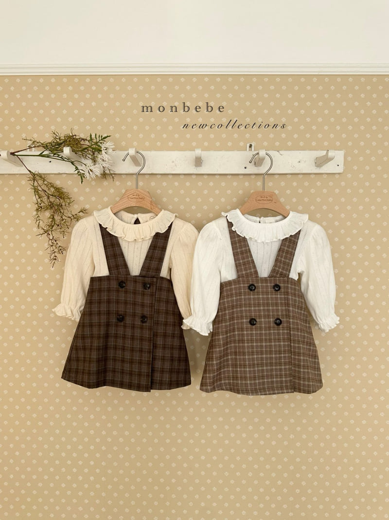 Monbebe - Korean Baby Fashion - #onlinebabyboutique - Romy Check One-piece - 5